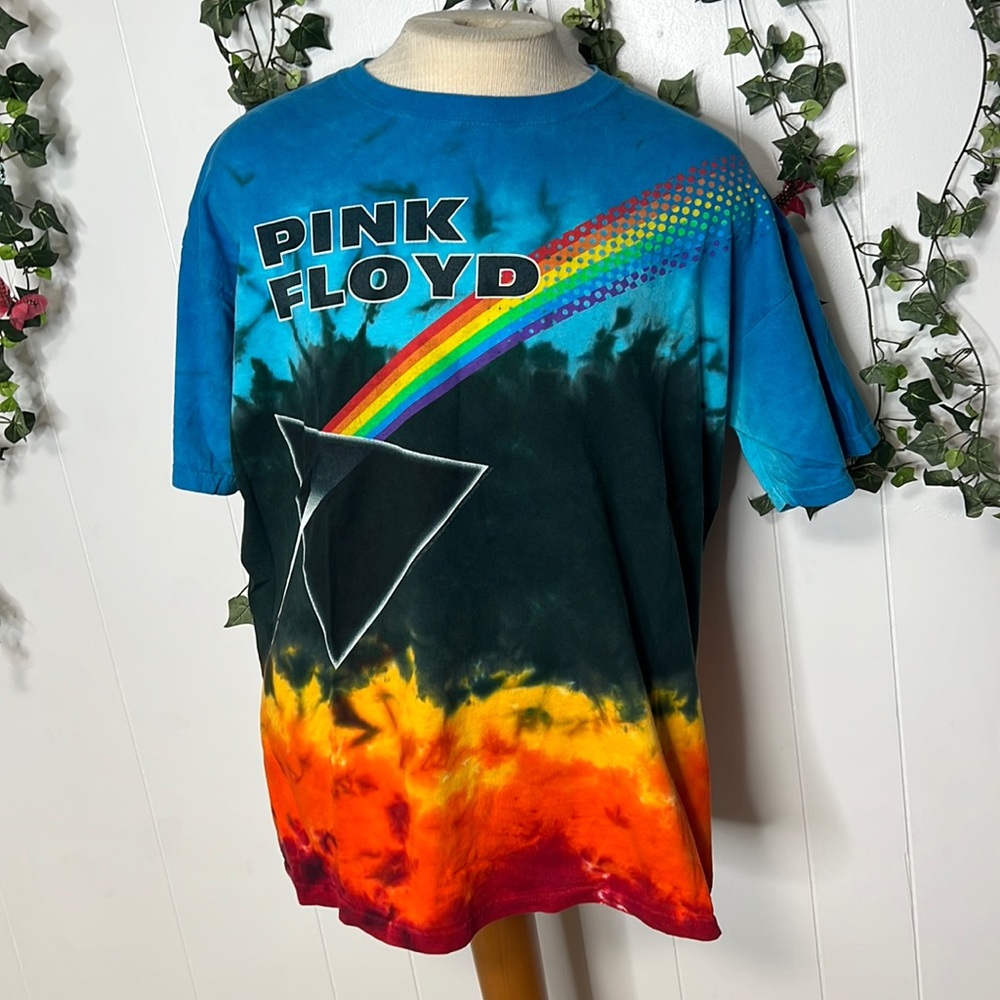 Liquid Blue Pink Floyd tie dye tshirt XL